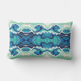 Blue Splash 3 - Outdoor Lumbar Accent Pillow Kissen Für Draußen