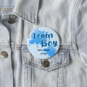 Blue Splash Gender offenbart Team Boy blau Button (Beispiel)