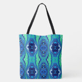 Blue Splash Große Totttasche Tasche (Rückseite)