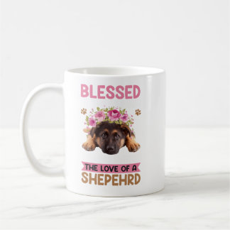 Blue Splash Hipster German Shepard Shepherd. Perfe Kaffeetasse