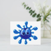 Blue Splash Postkarte (Stehend Vorderseite)