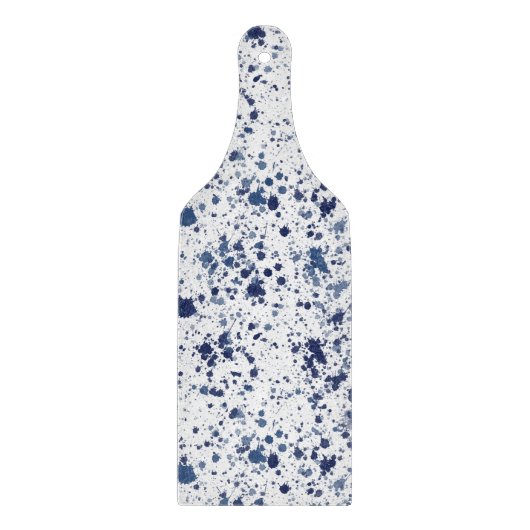 Blue Splashes & Splatters Splash Pattern Schneidebrett (Vorderseite)