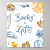 Blue Splish Splash Baby Duschbücher und Geschenke Poster (Vorne)