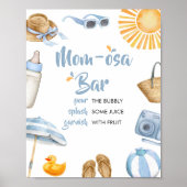 Blue Splish Splash Baby Dusche Mama Osa Bar Poster (Vorne)
