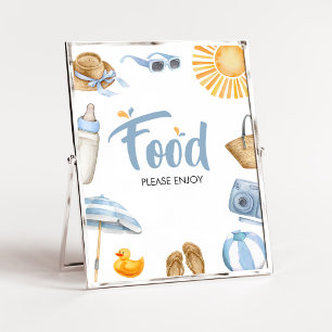 Blue Splish Splash Baby Dusche Nahrung Poster