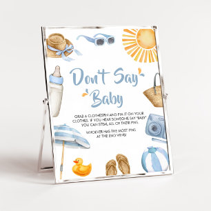 Blue Splish Splash Baby Dusche Say Baby nicht Poster