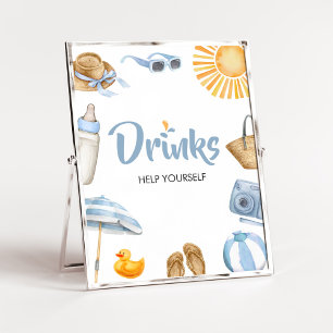 Blue Splish Splash Baby Duschgetränke Poster