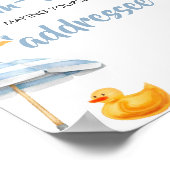 Blue Splish Splash Baby Duschvorrichtung Poster (Ecke)