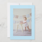 Blue Spooky Ein Niedliches Foto Halloween 1. Gebur Einladung (Rückseite)