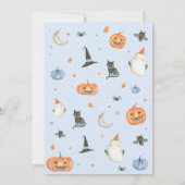 Blue Spooky Einladung zum ersten Mal am Tag (Rückseite)