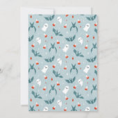 Blue Spooky Halloween Birthday Party Einladung (Rückseite)