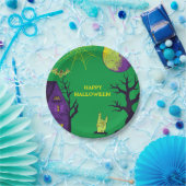 Blue Spooky Halloween-Party Pappteller (Party)