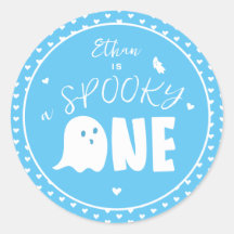 Blue Spooky One Boy Ghost Halloween 1. Geburtstag