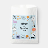 Blue Spooky One Niedlich Ghost Halloween 1. Geburt Geschenktütchen (Vorderseite)