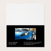 Blue Sports Car | Close Up Visitenkarten (Außenseite Aufgefaltet)