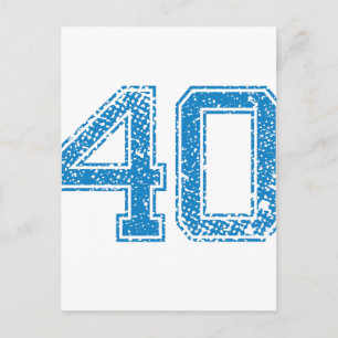 Blue Sports Jerzee Number 40 Postkarte