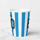 Blue Sports Team Individuelle Name Number Team Gam Pappbecher (Links)