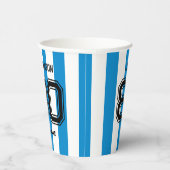 Blue Sports Team Individuelle Name Number Team Gam Pappbecher (Rechts)