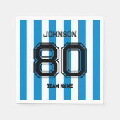 Blue Sports Team Individuelle Name Number Team Gam Serviette (Vorderseite)
