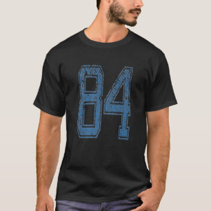 Blue Sports Team Number 84/ No.84-4 / Jahr T-Shirt