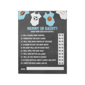 Blue SPORTS THEME Chalkboard Baby Dusche SPIEL Notizblock (Rotiert)