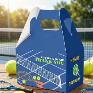Blue Sporty Tennis Ball Kindergeburtstag Vielen Da Geschenkschachtel