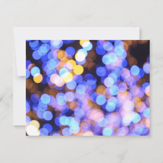Blue Spot Lights Save the Date Card (Rückseite)