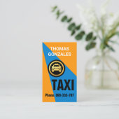 Blue Spotlight auf dem Taxi Visitenkarte (Stehend Vorderseite)