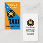Blue Spotlight auf dem Taxi Visitenkarte (Vorne/Hinten)