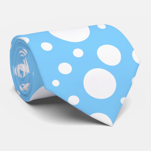 Blue Spots Krawatte (Gerollt)