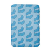 Blue Spotty Wellies Boots Quirky Pattern Badematte (Vorderseite Vertikal)