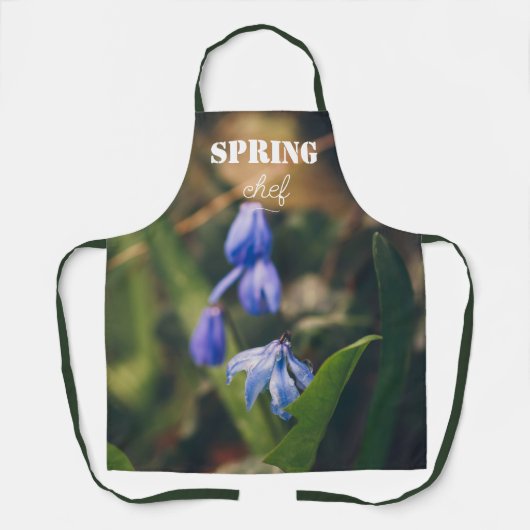 Blue Spring Blume Schürze (Vorderseite)