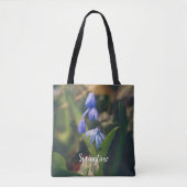 Blue Spring Blume Tasche (Vorderseite)