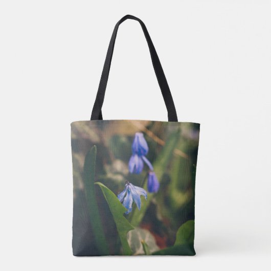 Blue Spring Blume Tasche (Rückseite)