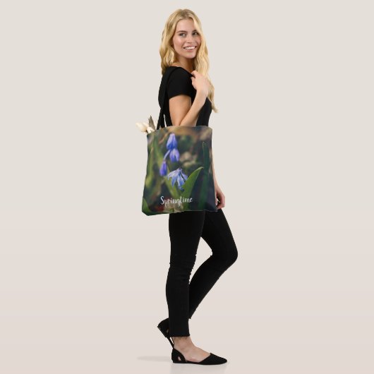 Blue Spring Blume Tasche (Am Model)