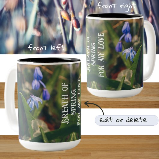 Blue Spring Blume Zweifarbige Tasse