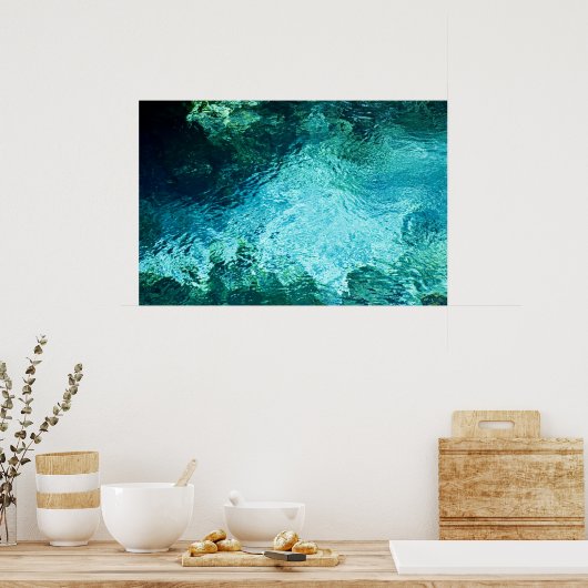 Blue Spring Water Print Poster (Küche)