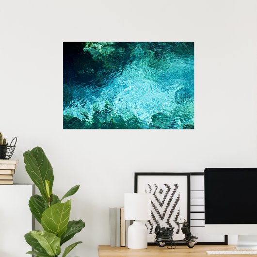 Blue Spring Water Print Poster (Heimbüro)