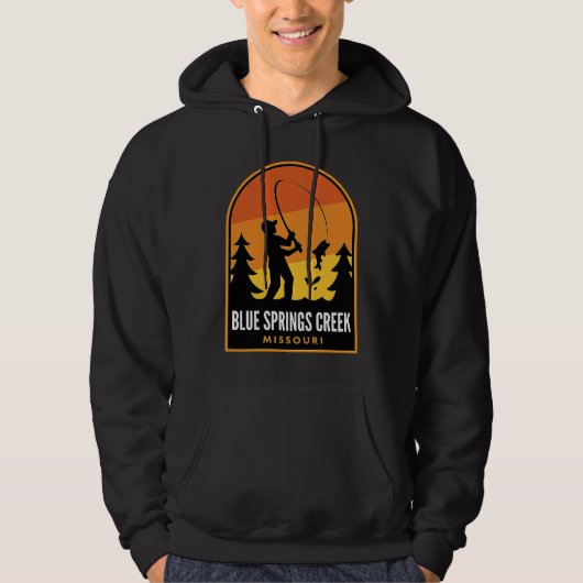 Blue Springs Creek Missouri Fishing Hoodie (Vorderseite)
