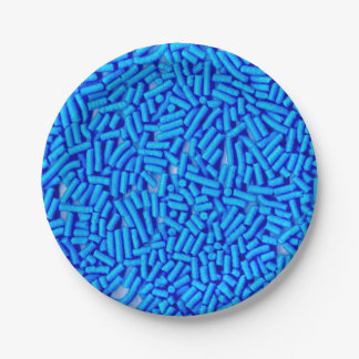 Blue Sprinkles Blue Jimmies Pappteller