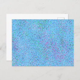 Blue Spritzer Abstrakt Postkarte