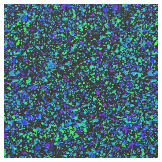 Blue Spritzer - Combed Cotton Fabric Stoff (Nahaufnahme)