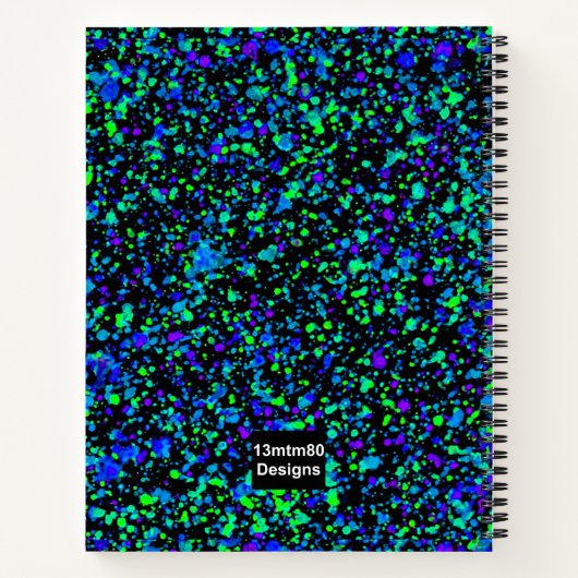 Blue Spritzer - Notebook Notizblock (Rückseite)