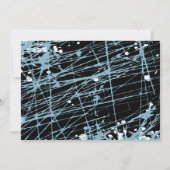 Blue Spritzer Star Bar Bat Mitzvah Einladung (Rückseite)