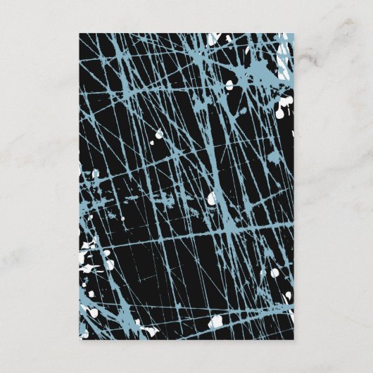 Blue Spritzer Star Bar Bat Mitzvah Empfang Card Begleitkarte (Rückseite)