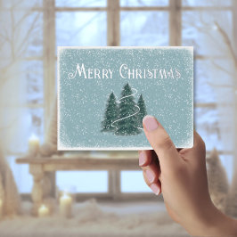 Blue Spruce Christmas Postcard Postkarte