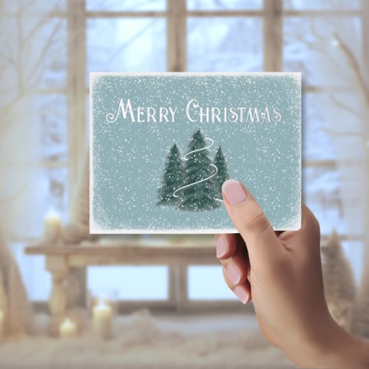 Blue Spruce Christmas Postcard Postkarte