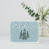 Blue Spruce Christmas Postcard Postkarte (Stehend Vorderseite)