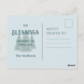 Blue Spruce Christmas Postcard Postkarte (Rückseite)