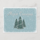 Blue Spruce Christmas Postcard Postkarte (Vorderseite)